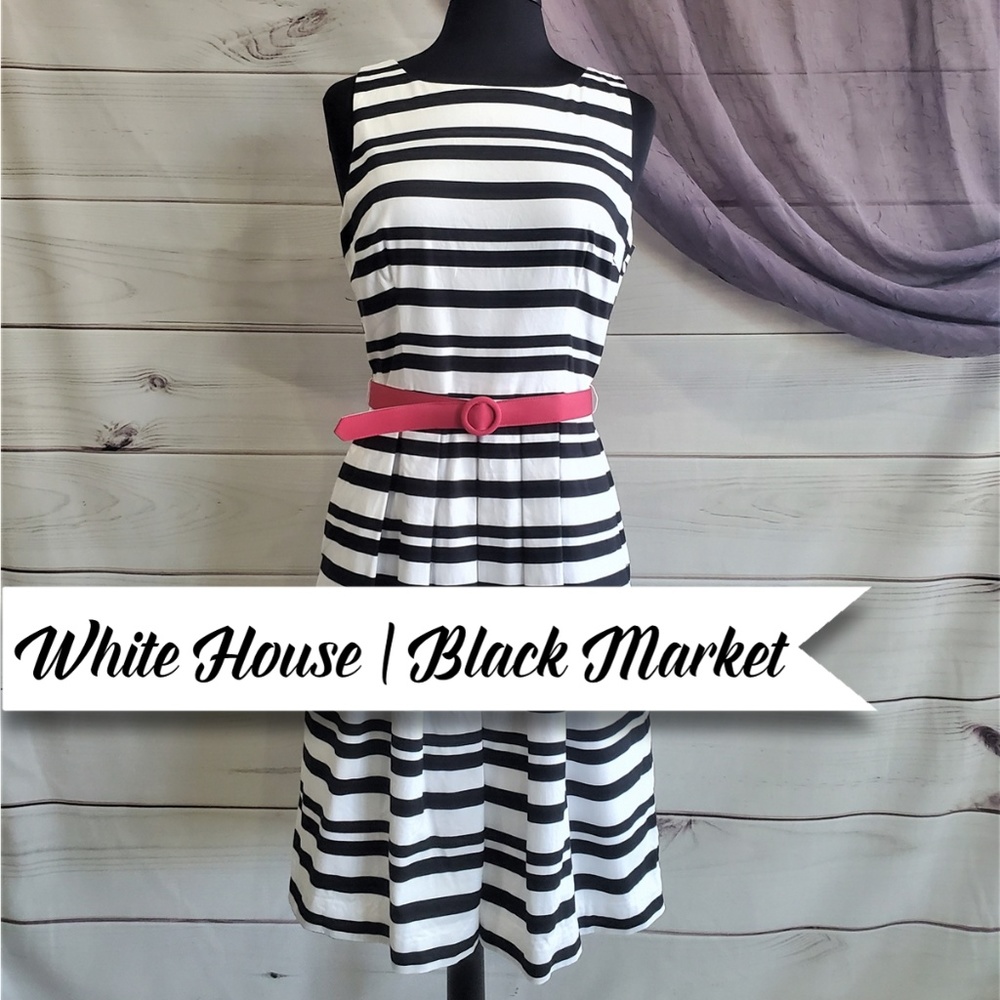 WHBM | Striped Tank Dress w/Belt